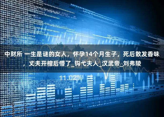 中财所 一生是谜的女人，怀孕14个月生子，死后散发香味，丈夫开棺后懵了_钩弋夫人_汉武帝_刘弗陵